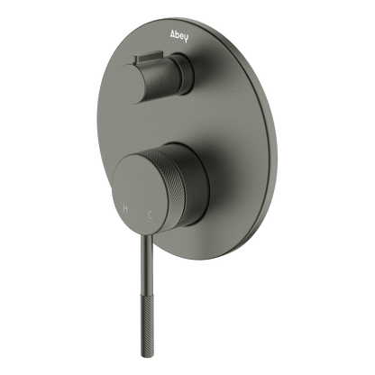 Poco Knurled Diverter Mixer - Gun Metal
