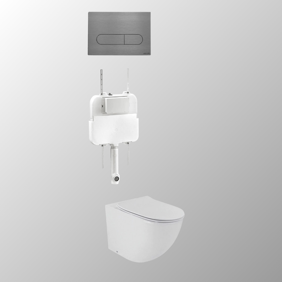 LUCI SLIM IN-WALL TOILET PACKAGE - Pill / Brushed Nickel