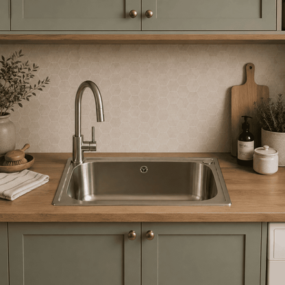 Everhard Classic 45L Utility Sink With Overflow - 630mm (L) X 470mm (W) X 230mm (H)