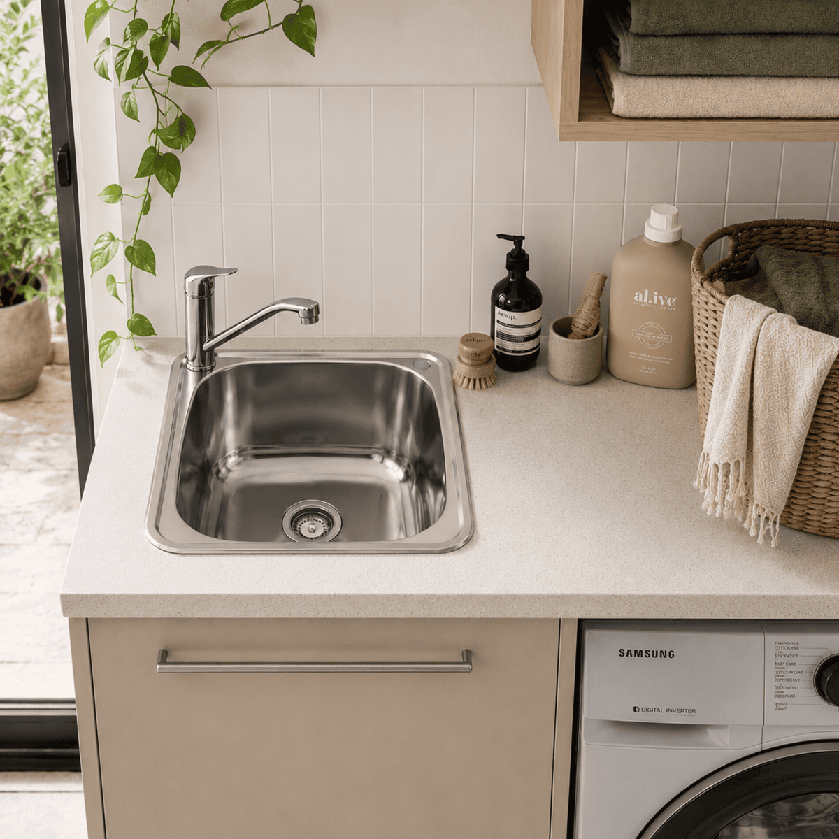 Everhard Classic 35L Slim Utility Sink - 455mm (L) X 555mm (W) X 220mm (H)