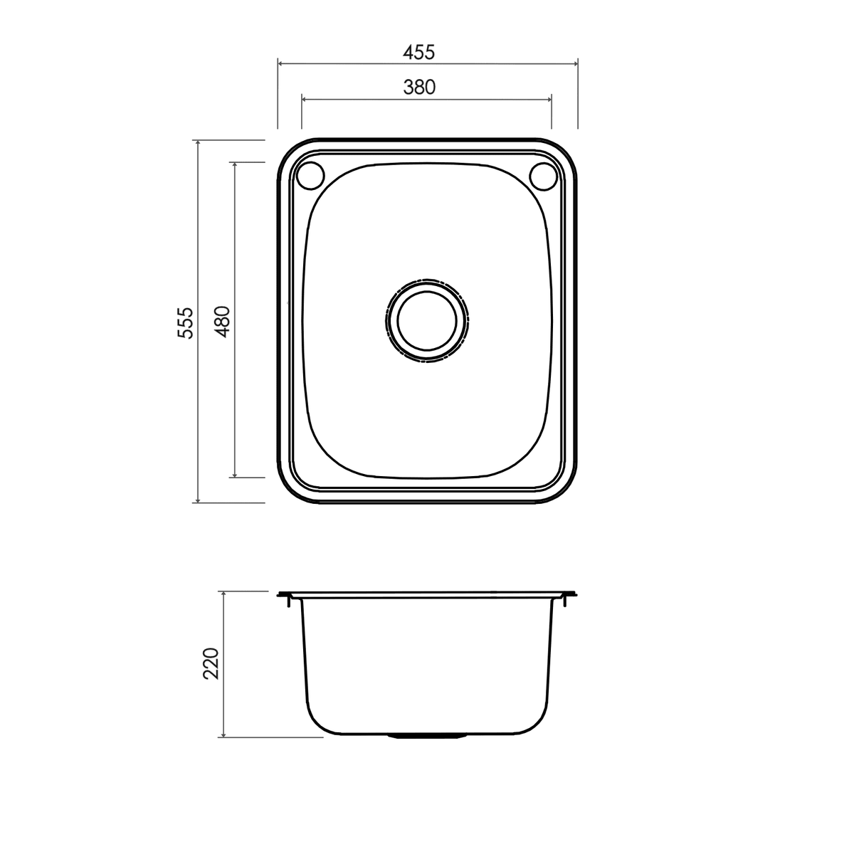 Everhard Classic 35L Slim Utility Sink - 455mm (L) X 555mm (W) X 220mm (H)
