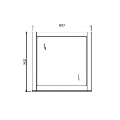 Belbagno Manhattan 800mm Mirror 800 X 21 X 800 Spc-Man-800