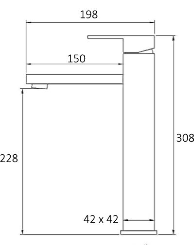 INSPIRE TARAN TALL BASIN MIXER