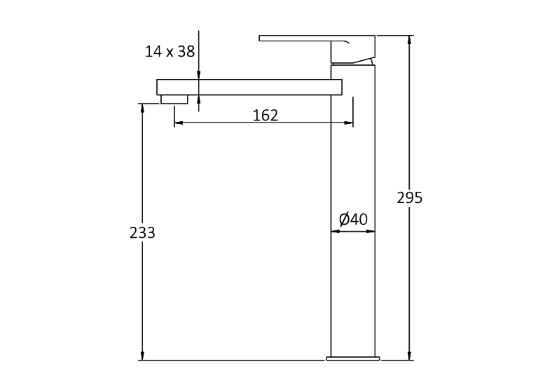 INSPIRE VETTO TALL BASIN MIXER  AND ROSE