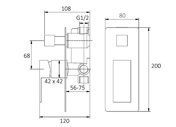 INSPIRE TARAN WALL DIVERTER MIXER