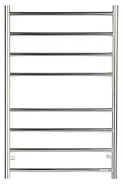 INSPIRE HEATED TOWEL RAIL 8 BAR ROUND CHROME 912MM