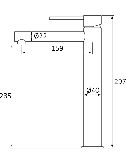 INSPIRE ROUL TALL BASIN MIXER