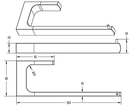 INSPIRE TARAN TOWEL BAR  263MM