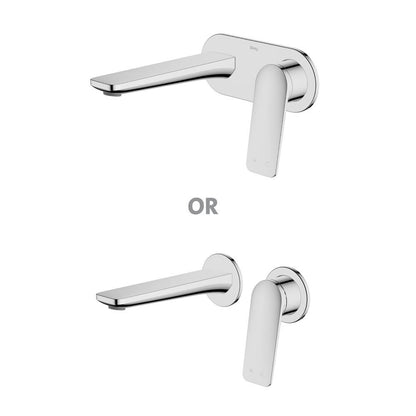 Vela Basin/Bath Set with 165mm Wall Spout Lead Free - Brushed Nickel