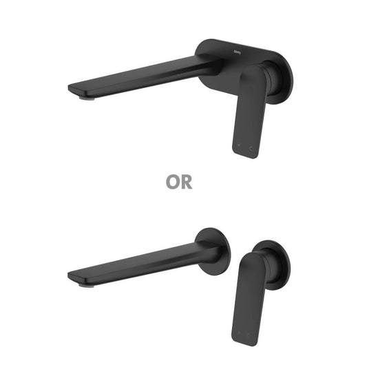 Vela Basin/Bath Set with 220mm Wall Spout Lead Free - Black