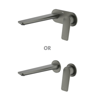 Vela Basin/Bath Set with 220mm Wall Spout Lead Free - Gun Metal