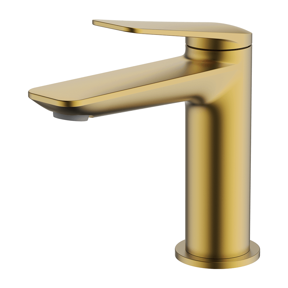 Vela Basin Mixer - Brushed Brass