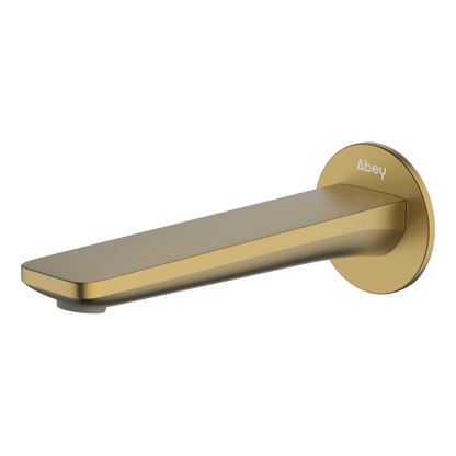 Vela Wall Spout 165mm Lead Free - Brushed Brass