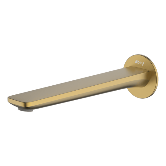Vela Wall Spout 220mm Lead Free - Brushed Brass