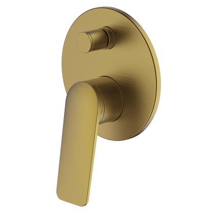 Vela Diverter Mixer - Brushed Brass
