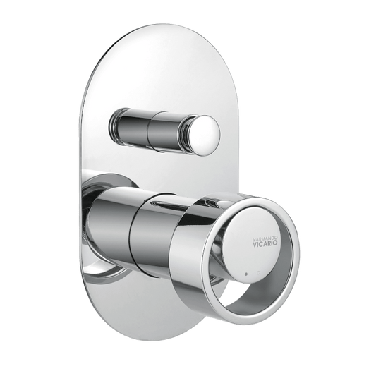 Piazza Diverter Mixer External Only - Brushed Nickel