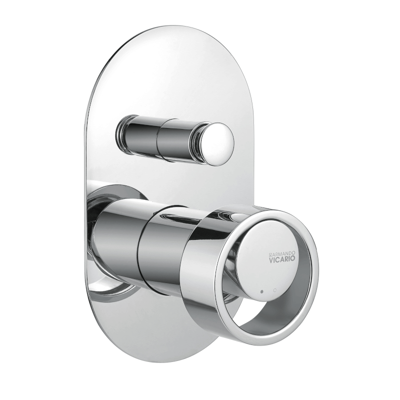 Piazza Diverter Mixer External Only - Chrome