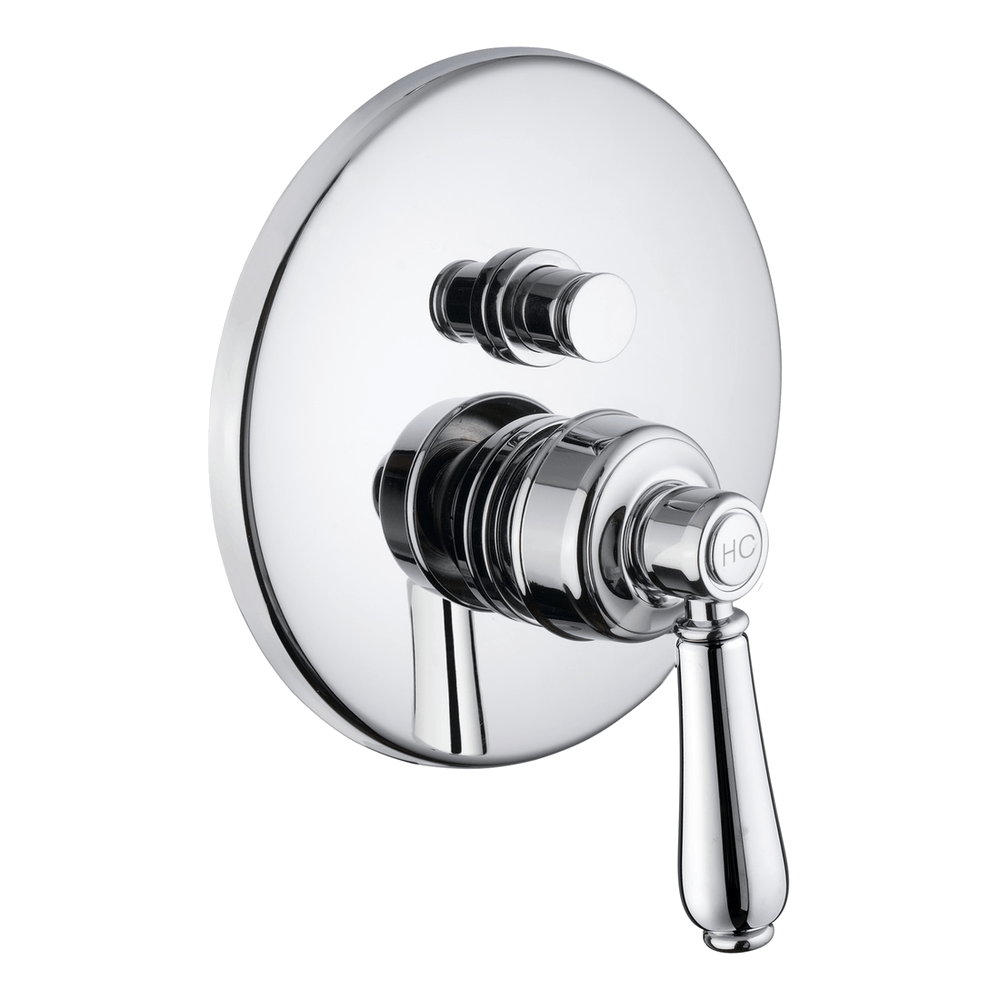 Provincial Wall Mounted Diverter Mixer - Black Brushed Nickel