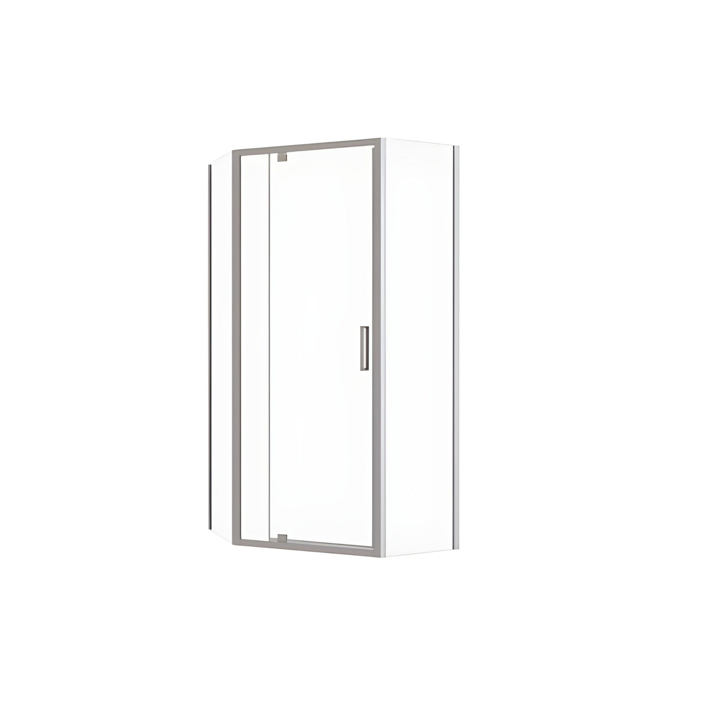 DECINA PREZZO SEMI-FRAMELESS ANGLED SHOWER SCREEN  900MM