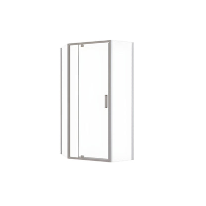 DECINA PREZZO SEMI-FRAMELESS ANGLED SHOWER SCREEN  900MM