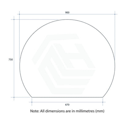 900/1200/1500mm ThermoGroup Hamilton D-Shaped Polished Edge Wall Mirror Glue to Wall or Hangers with Demister Available