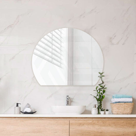 900/1200/1500mm ThermoGroup Hamilton D-Shaped Polished Edge Wall Mirror Glue to Wall or Hangers with Demister Available