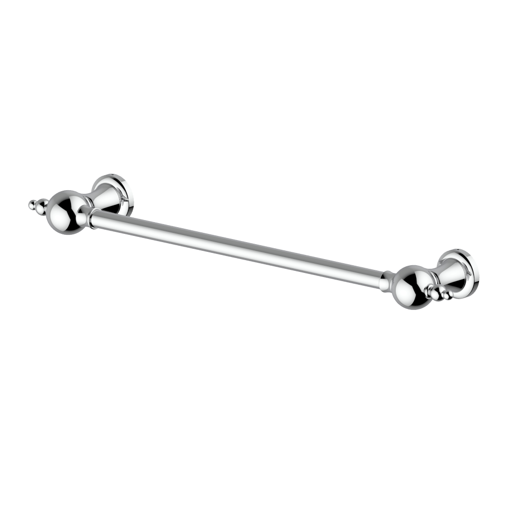 Provincial 450mm Towel Rail - Natural Brass