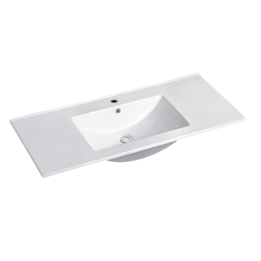 Otti Noosa 900mm Satin White Wall Hung Vanity