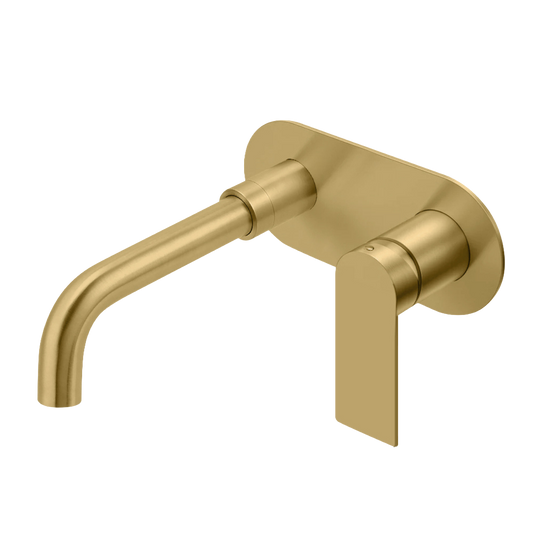 Luci Inox Elliptical Wall Mounted Basin/Bath Mixer w/-190 Spout