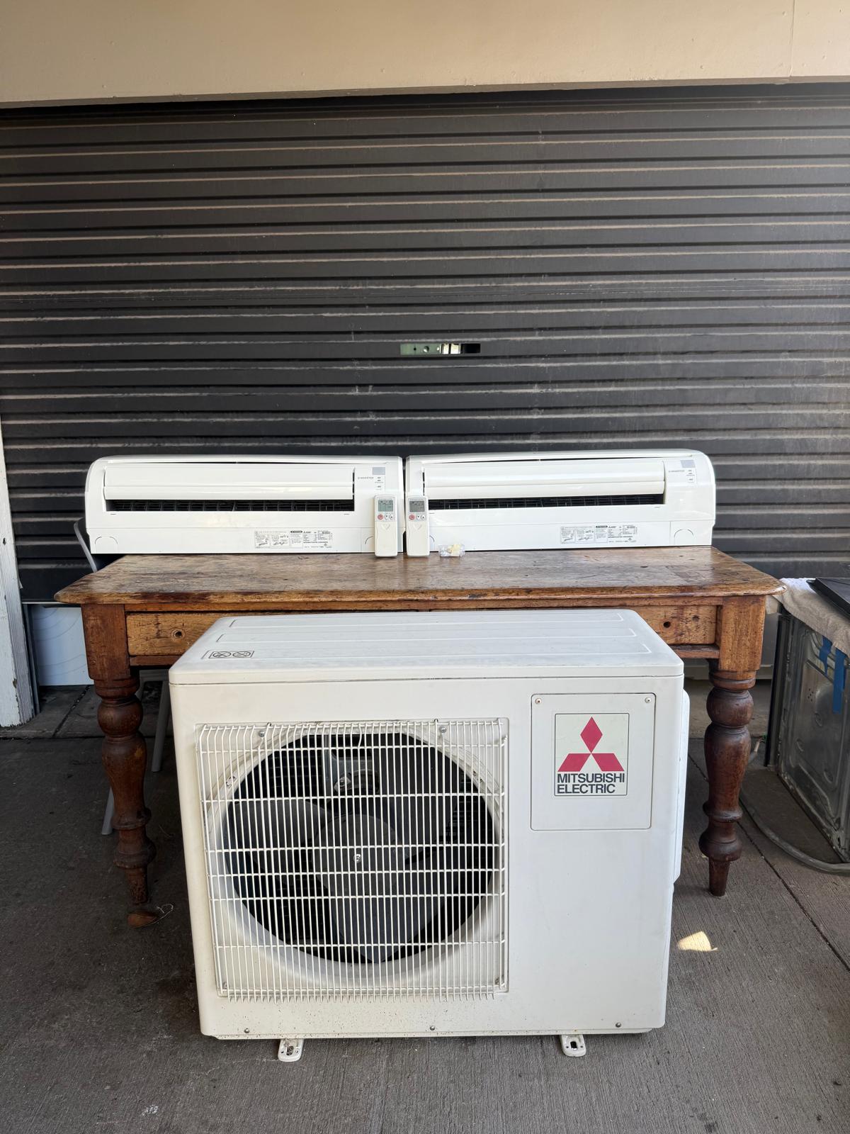 2 x Classic GE25 High Wall  Pump (MSZ-GE25VAD) AND 1 x Four Port 7.1kW Outdoor Heat Pump with 2 Remotes