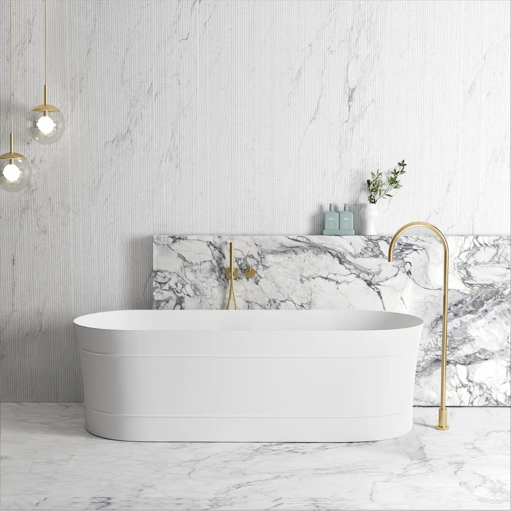 Otti Attica Bondi 1700mm Freestanding Bath Gloss White
