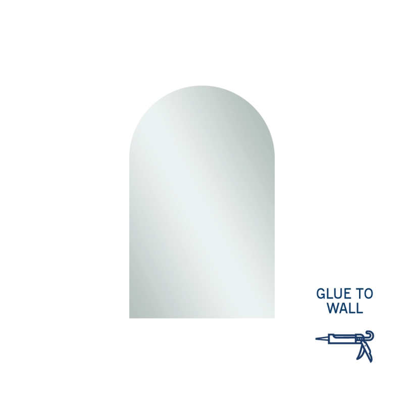 Thermogroup Ablaze 500 Church Shape Polished Edge Mirror Glue-to-Wall