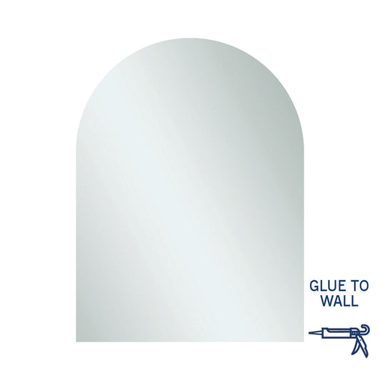 Thermogroup Aspen Polished Edge Arch Mirror 750x1000mm Glue-to-Wall
