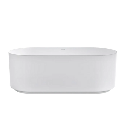Otti Attica Celine 1500mm Freestanding Bath with Overflow Matte White