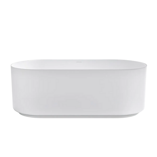 Otti Attica Celine 1500mm Freestanding Bath with Overflow Matte White