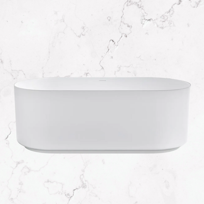 Otti Attica Celine 1500mm Freestanding Bath with Overflow Matte White