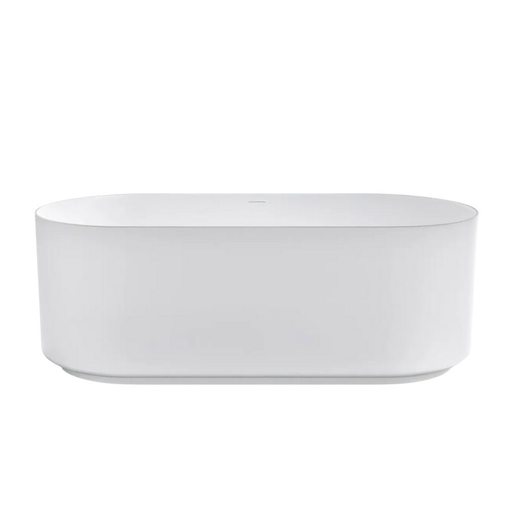 Otti Attica Celine 1500mm Freestanding Bath with Overflow Matte White