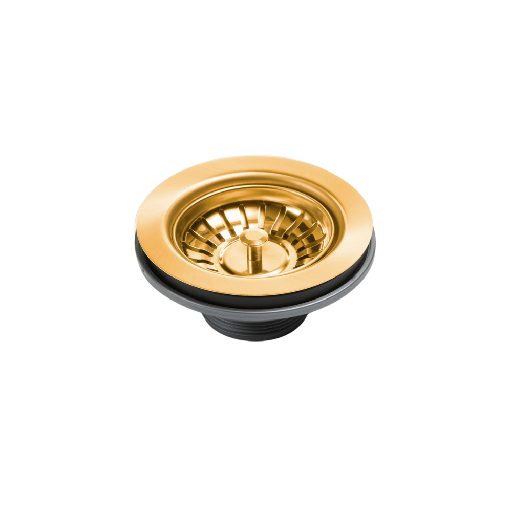 Oliveri Basket Waste Brushed Gold