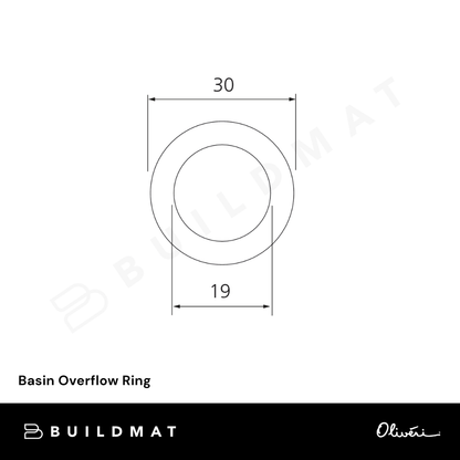Oliveri Basin Overflow Ring Classic Gold