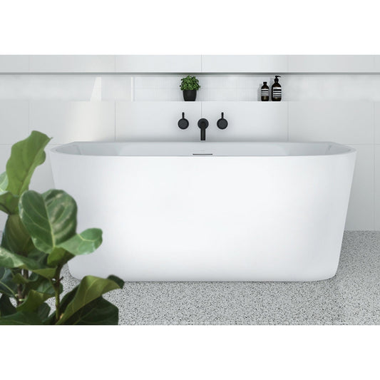 DECINA ALEGRA BACK-TO-WALL FREESTANDING BATH WITH INTEGRATED OVERFLOW  1400MM