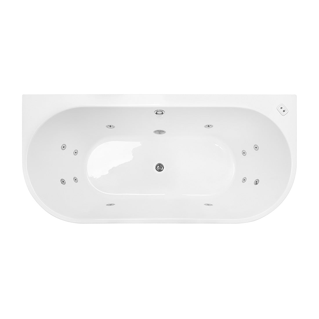 Decina Alegra 1700mm Contour Back-To-Wall Freestanding Bath