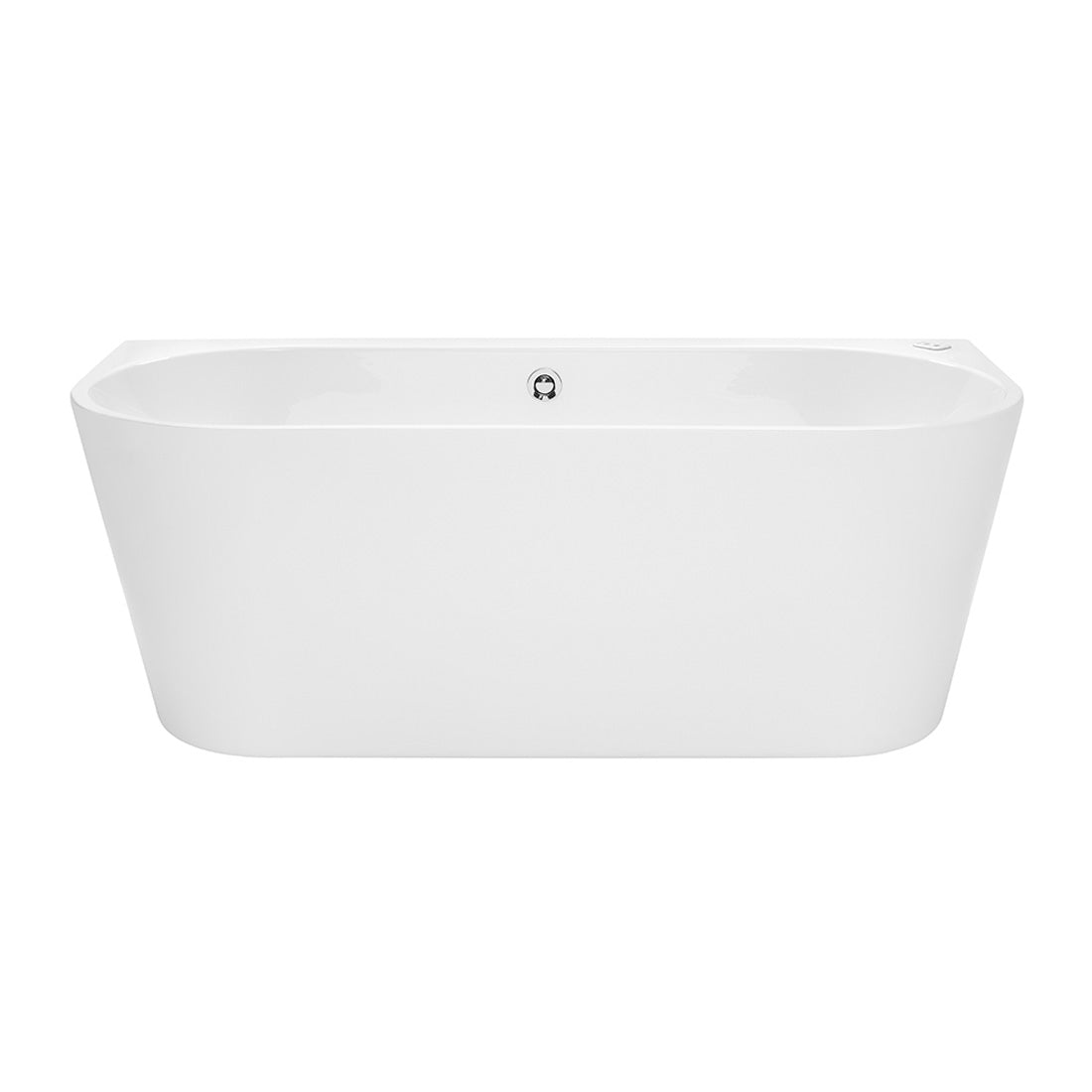 Decina Alegra 1700mm Contour Back-To-Wall Freestanding Bath
