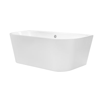 Decina Alegra 1700mm Contour Back-To-Wall Freestanding Bath