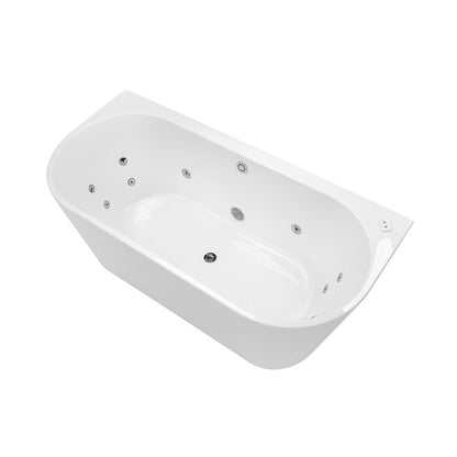 Decina Alegra 1700mm Contour Back-To-Wall Freestanding Bath