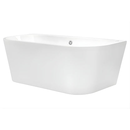DECINA ALEGRA CONTOUR BACK-TO-WALL FREESTANDING SPA BATHTUB GLOSS WHITE (AVAILABLE IN 1500MM AND 1700MM) WITH 12-JETS