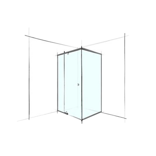 AGED CARE CUSTOM SEMI-FRAMELESS SQUARE CORNER SET-IN - PRICE STARTING FROM - Up to 1200 x 1200 x 2000