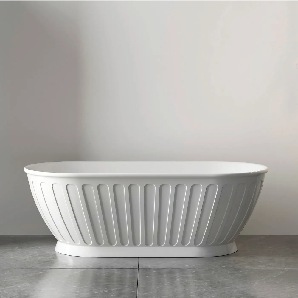 Otti Attica Kensington 1700 Freestanding Bath Gloss White