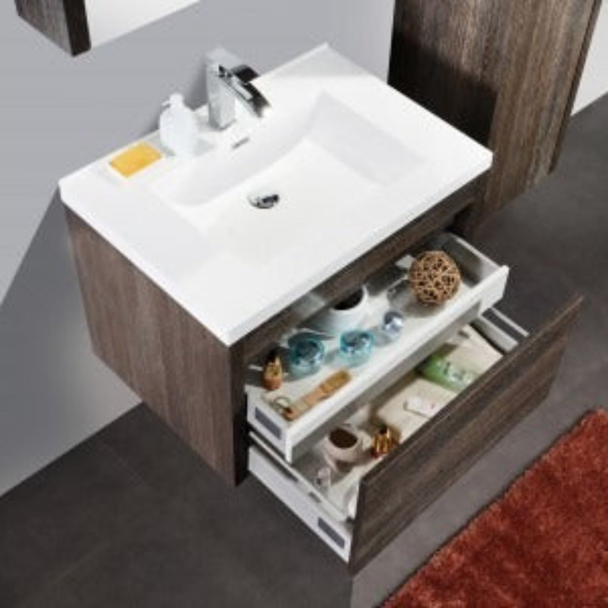 ALEXANDRA 760 MM WALL HUNG Silver Oak