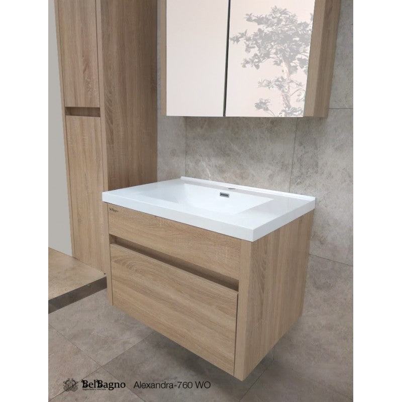 ALEXANDRA 760 MM WALL HUNG White Oak