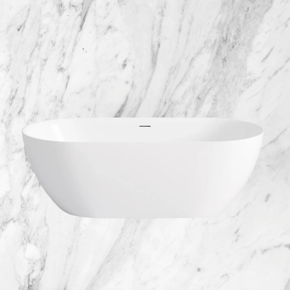 Otti Attica Manolo 1400mm Bath with Overflow Gloss White